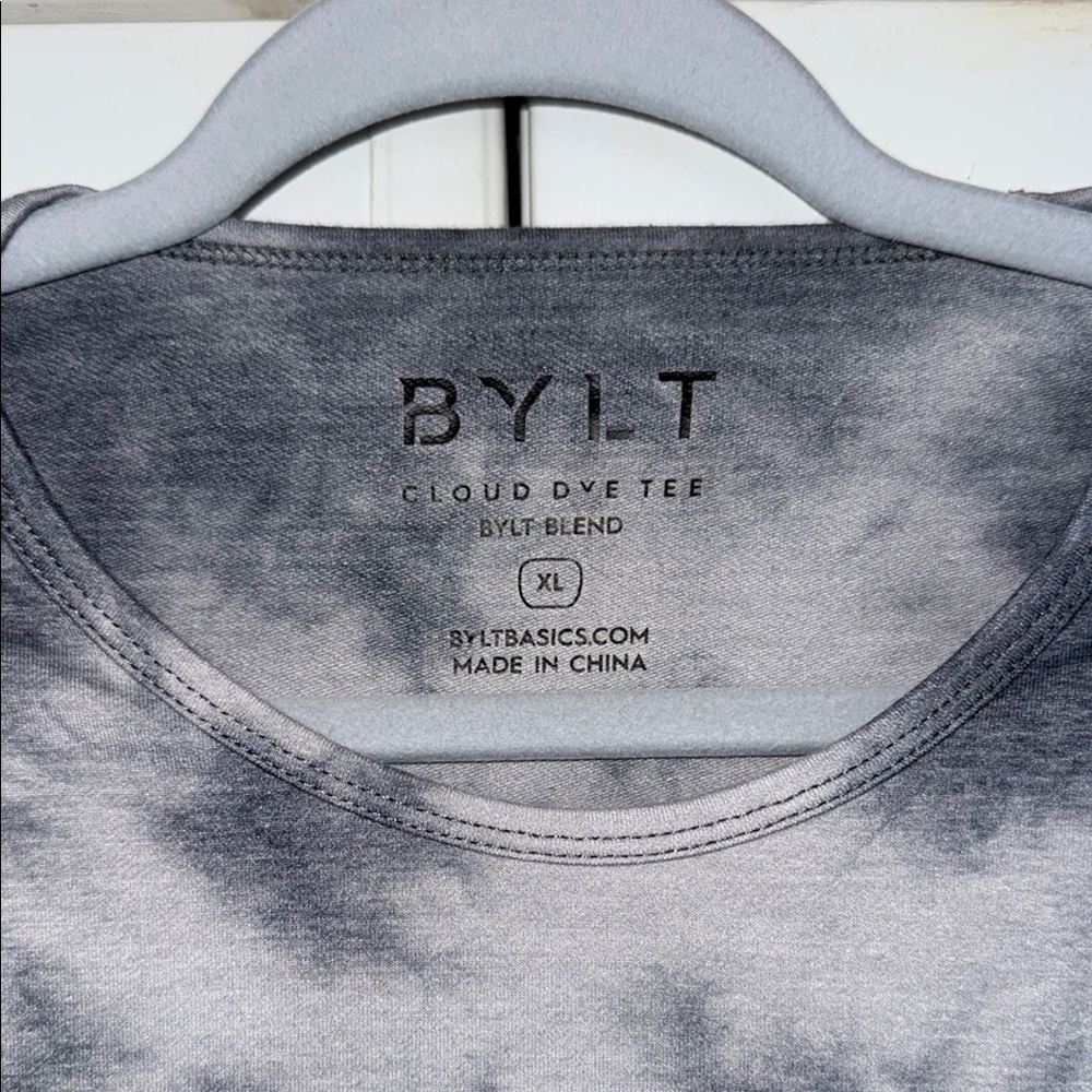 BYLT Basics Gray Short Sleeve Tee - Picture 2 of 2